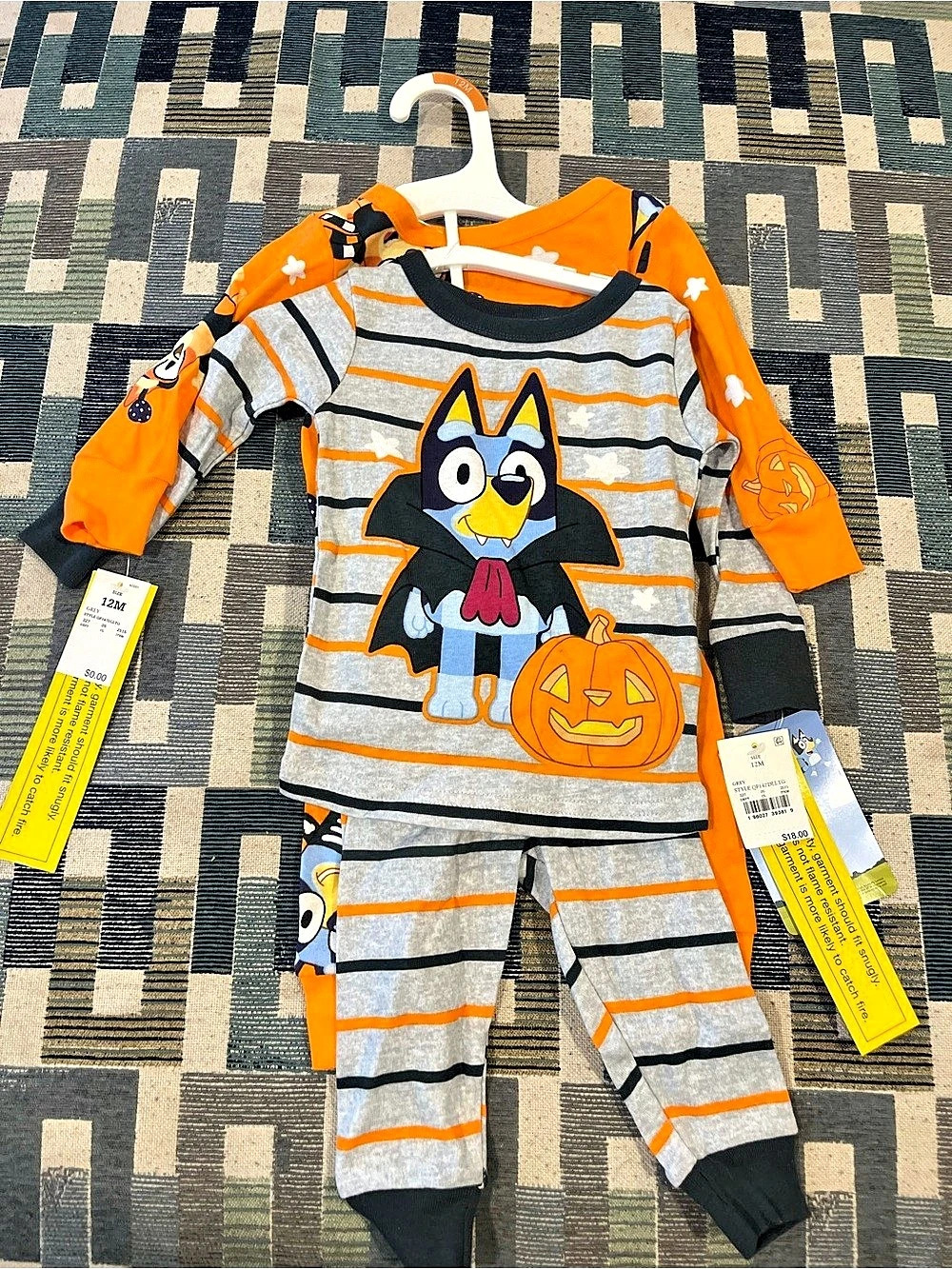 Bluey Halloween pajama set 12M NWT